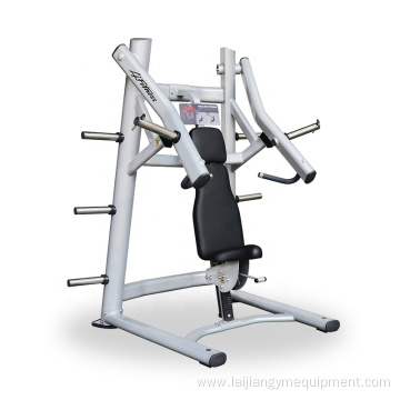 gym commercial weight plate loaded incline chest press